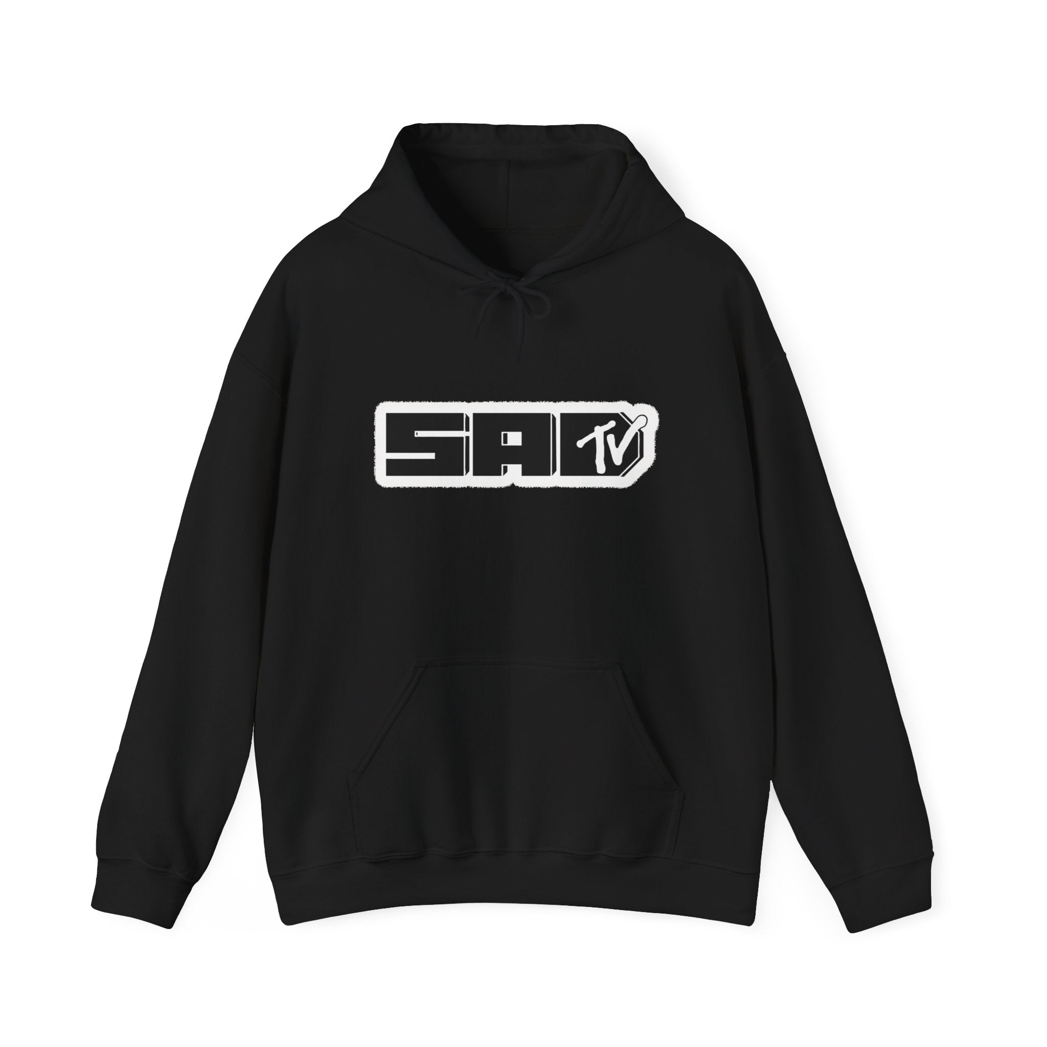 SADTV Logo Hoodie — Retro Streetwear Graphic Pullover