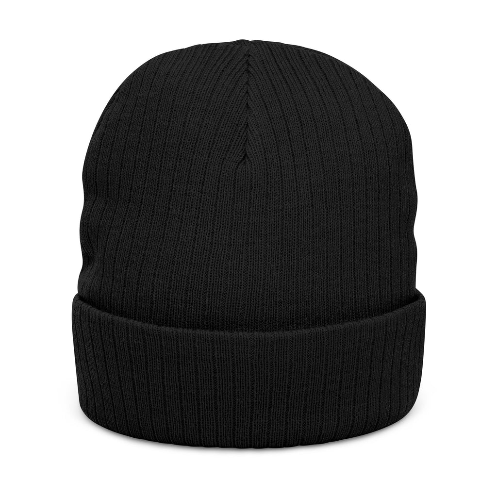 SADTV Logo — Embroidered Ribbed Knit Beanie